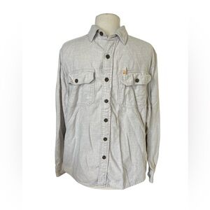 Pendleton Burnside Flannel Button-Up Shirt Oatmeal Men's L Cabincore Outdoor